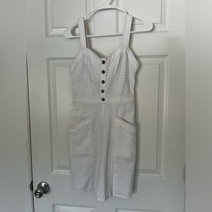 White denim mini dress